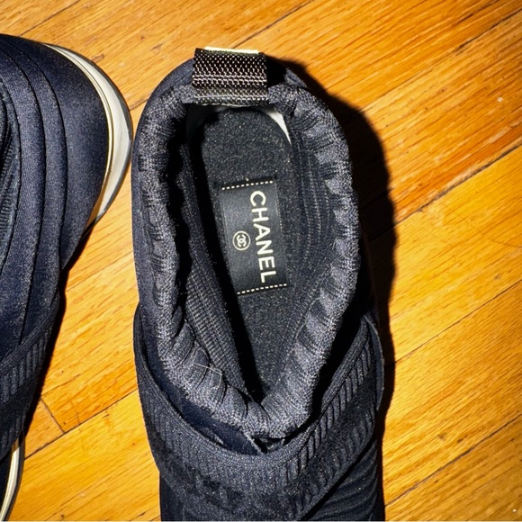 CHANEL SOCK NEOPRENE SNEAKERS TRAINERS - Picture 10 of 16